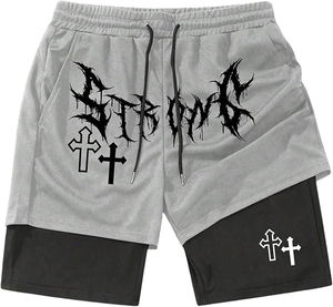 Shorts décontractés pour hommes personnalisés, 100% coton, toile écologique, respirant, séchage rapide, imperméable, taille élastique, poches, logo personnalisé - Product Image 1