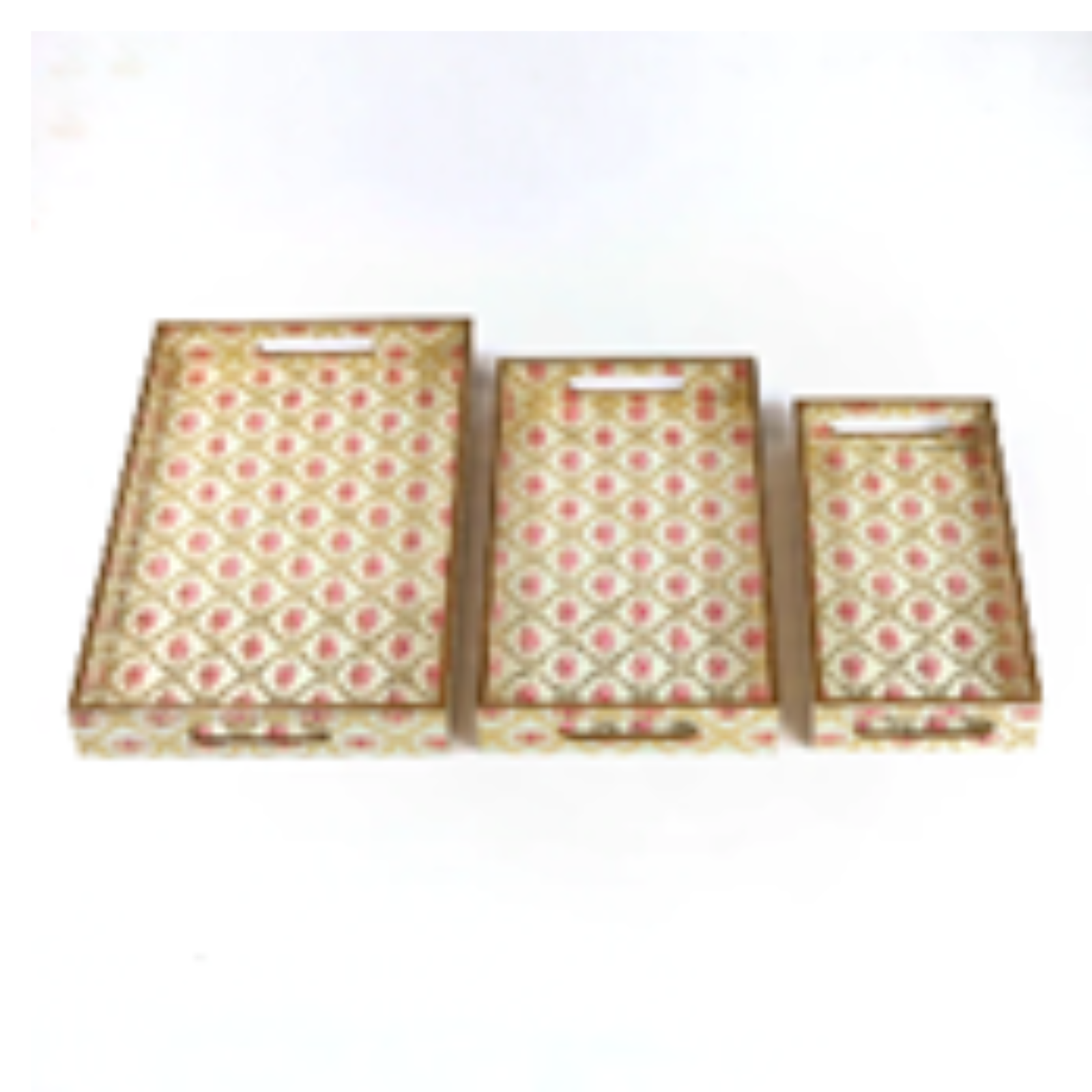 Multicolor Printed Design With Natural Wood Frame