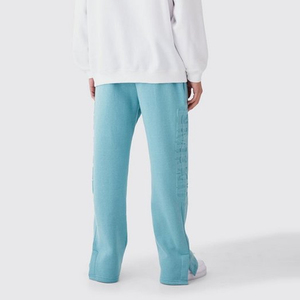 Pantalon de jogging décontracté pour homme, coupe droite, avec revers côtelés, taille mi-haute réglable, en toile légère, respirant et à séchage rapide, pour le quotidien - Product Image 3