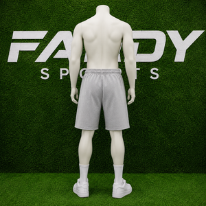 Shorts de survêtement pour homme en molleton de coton, coupe ample, personnalisés avec impression croisée, de haute qualité, pour le sport et le streetwear, avec cordon de serrage - Product Image 3