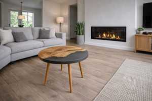 <b>Resin</b> Eco-Friendly Customizable Coffee <b>Table</b> Smoky Gray <b>Epoxy</b> <b>Resin</b> Modern Hand-painted - Product Image 2