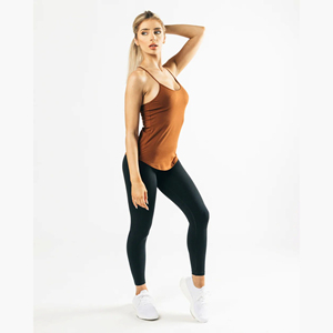 Women's Spandex/Cotton Breathable Quick Dry Eco-Friendly Tank <b>Tops</b> for Gym Wear <b>Low</b> MOQ Summer Casual - Product Image 4