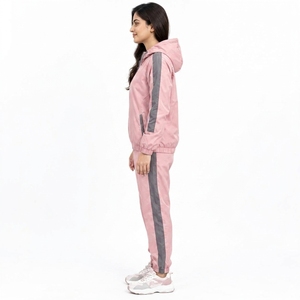 <b>Women</b> Winter Hooded Solid Windbreaker Tracksuit Sportswear <b>Lightweight</b> Training Running Fitness Premium Wind Resistant <b>Jacket</b> - Product Image 3