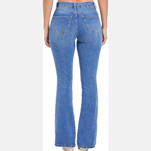 High Quality Mid Waist Lace up Denim Trousers Flare <b>Pant</b> Stretch Plus Size Women Clothing Bell Bottom Flared Denim <b>Pants</b> - Product Image 5