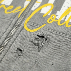 High Quality <b>Acid</b> Washing Men's Hoodie Custom Oversized Spray Distressed Hoodies With <b>Drop</b> Shoulder in Stock Hooded Hoodie - Product Image 3