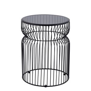 ET901 Tavolino Moderno Contemporaneo con Base in Metallo e Piano in Vetro Temperato Colorato, Altezza 21 Pollici, per Soggiorno o Camera da Letto - Product Image 6