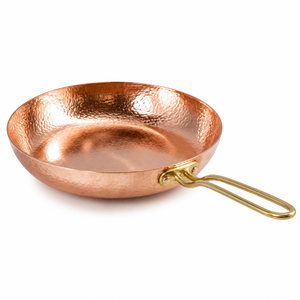 Sartén de Cobre Martillado Hecha a Mano con Mango de Latón, Utensilio de Cocina, Fabricante y Proveedor OEM ODM - Product Image 1