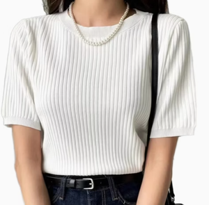 เสื้อยืดแขนสั้นผู้หญิงมีสไตล์ สวมใส่สบายทุกฤดูกาล - Product Image 2