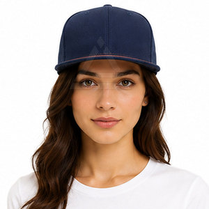 Personalized <b>Flat</b> Brim <b>Hat</b> With Embroidered Logo Area Adjustable Closure Lightweight Casual Sports Headwear For Adults - Product Image 6