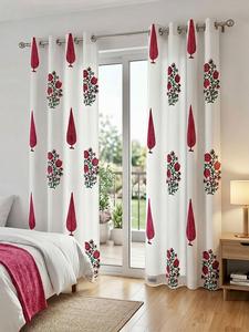 Premium cotton <b>curtains</b> with hand block printed floral design <b>for</b> elegant <b>living</b> <b>room</b> bedroom window decor and home style trends - Product Image 6