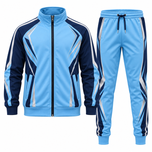 Conjunto Deportivo Personalizado para Niños, 100% Algodón, Chaqueta con Cremallera y Pantalones, Venta al Por Mayor, Proveedor OEM ODM - Product Image 1