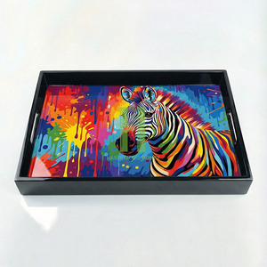 Bandeja Redonda de Laca para Servir, Fabricada en Vietnam, Ecológica, Precio Directo de Fábrica, OEM, Acabado de Alta Calidad, Laca Mate y Brillante, Bandejas para Bar - Product Image 2