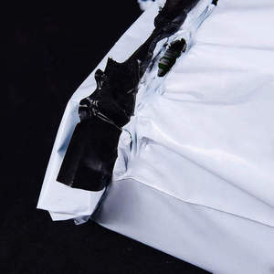 Sac d'expédition en polyéthylène blanc personnalisé, imperméable et durable, avec fermeture auto-adhésive, pour courrier et emballage, vente en gros - Product Image 4