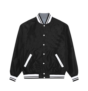 Veste universitaire en satin légère pour l'hiver, veste universitaire en satin personnalisable avec logo, vestes universitaires unies - Product Image 4