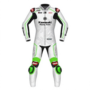 ชุดแข่งรถจักรยานยนต์ Jonathan Rea ผลิตจากหนังจิงโจ้ Rawasaki ได้รับการรับรอง MotoCP พร้อมอุปกรณ์ป้องกัน สำหรับมืออาชีพ เหมาะสำหรับขี่มอเตอร์ไซค์บนสนามแข่ง/ชุดแข่ง - Product Image 1