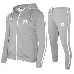 Conjunto deportivo de dos piezas para hombre, de poliéster y forro polar, para gimnasio, fitness, entrenamiento y jogging. - Product Image 1