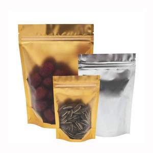 Custom Stand Up Pouch With Zip Lock Transparent <b>Window</b> Food Packaging Bag Aluminum <b>Foil</b> Packaging Pouch For Snacks Coffee - Product Image 2