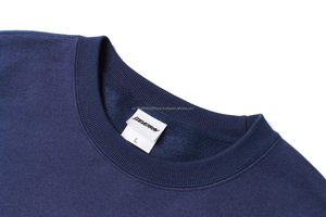 Venta al por mayor de alta calidad básica en blanco logotipo personalizado unisex de gran tamaño de algodón de cuello redondo suéter informal Suelto - Product Image 4