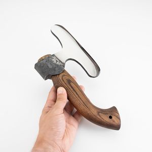 ที่ตัดฟืนเหล็กตีขึ้นรูป พร้อมด้ามไม้ สำหรับงานตัดฟืน DIY เกรดคุณภาพ - Product Image 3