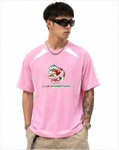 เสื้อยืดเจอร์ซีย์ผู้ชายไซส์ใหญ่ ทันสมัย ผ้าฝ้าย 100% ระบายอากาศ แห้งเร็ว ทรงหลวม สไตล์แบ็กกี้ ไหล่ตก ป้องกันขนร่วง - Product Image 5