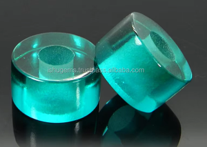 14x8x5mm Smooth Tyre Beads Synthetic Apatite Hydro Gemstone Big Hole Beads European Beads For <b>Bracelet</b> - IG0125 - Product Image 3