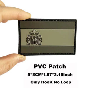 Emblemas de Banderas de Rusia, Polonia, Alemania, Italia, España, Francia, Insignias para Mochilas, Parches Tácticos de PVC 3D con Gancho - Product Image 5