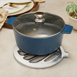 Leaf Metal Trivet | Heat Resistant Hot Pot <b>Stand</b> Table Protector | Decorative Kitchen Dining Cookware Holder Home Countertop - Product Image 4