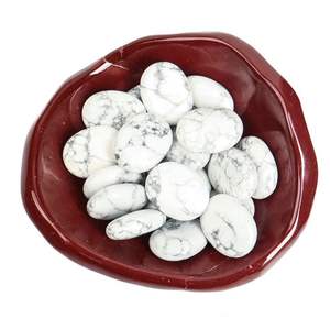Pierre de palmier Howlite naturelle en gros polie de meilleure qualité | Cristal de guérison Reiki ovale | Love Gemstone acheter quantité en vrac - Product Image 1