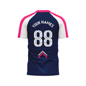 เสื้อยืดพิมพ์ลายไร้รอยต่อเนื้อผ้าระบายอากาศได้ดีช่วยป้องกันเหงื่อสำหรับฟุตบอลและวิ่ง - Product Image 6