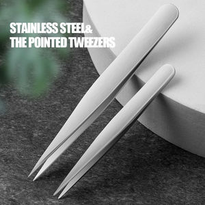 Pince à points noirs haute précision, aiguille à poudre dense, pince à faux cils de salon, pince à acné, pince à sourcils en acier inoxydable à pointe incurvée - Product Image 1