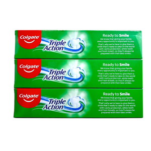 Pasta de dientes blanqueadora Colgate Triple Action 175g x3, stock de Hong Kong, anticaries, blanqueamiento, aliento fresco - Product Image 6