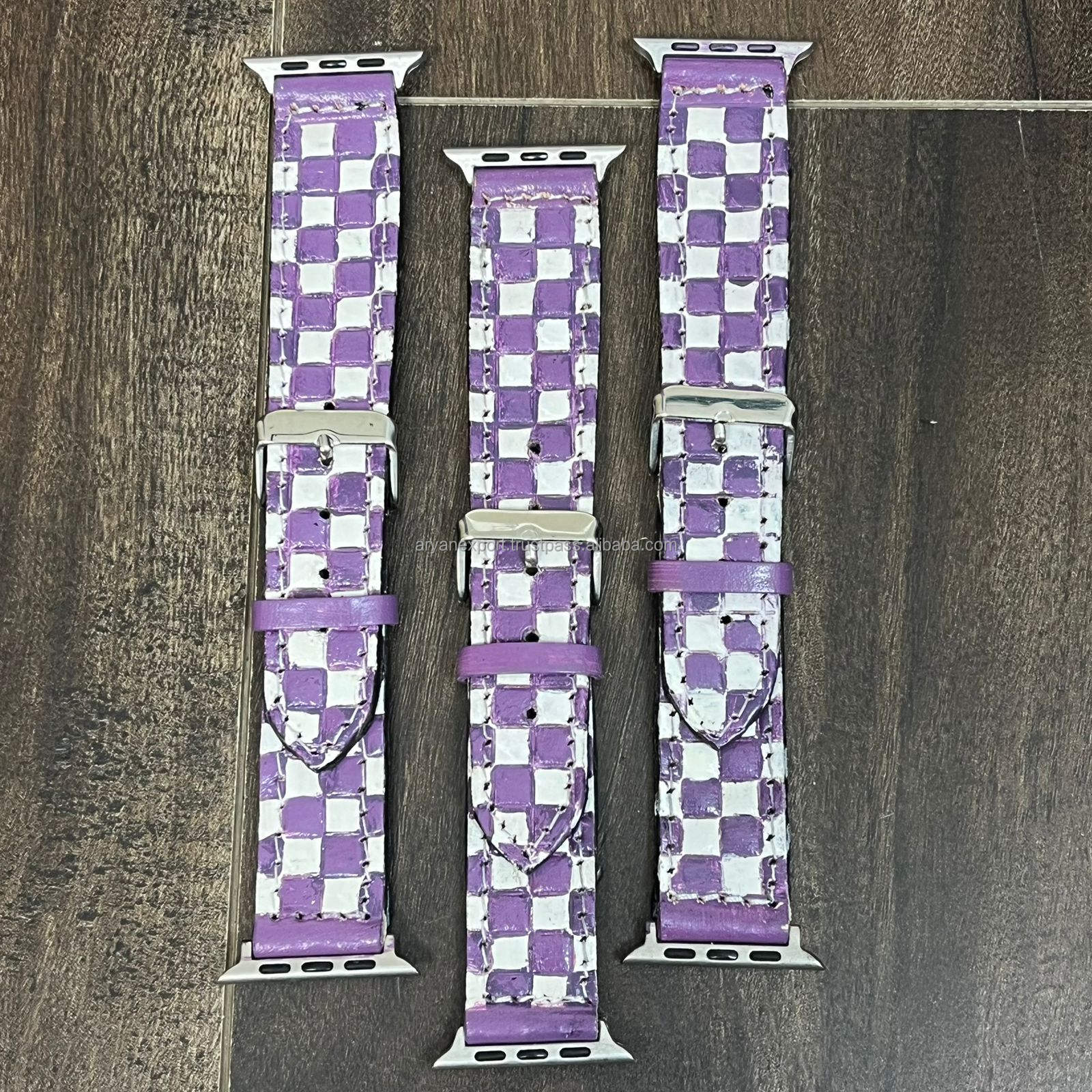 Purple & White Checkered