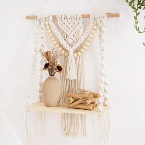 MORE Décoration murale en macramé bohème indien en coton tissé à la main pour chambre à coucher, couloir, chambres d'enfants et d'adolescents - Product Image 1