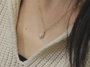 Pear Cut Moissanite <b>Pendant</b> For Women Pear Cut Bezel Set <b>Pendant</b> 925 Silver 14K <b>Solid</b> <b>Gold</b> Plated Solitaire Diamond <b>Pendant</b> - Product Image 1