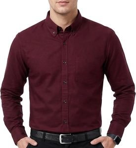 Camisa de Vestir Formal para Hombre, de Alta Calidad, Antiarrugas, de Secado Rápido, 100% Algodón Oxford, con Cuello Abotonado, para Otoño y Primavera - Product Image 2