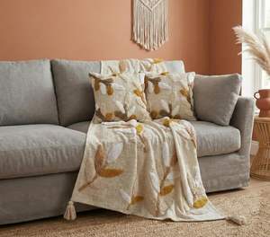 Manta de Algodón 100% con Diseño de Mechones |   Manta de Sofá de Diseño Geométrico Boho |   Manta Decorativa Suave Tejida con Borlas - Product Image 1