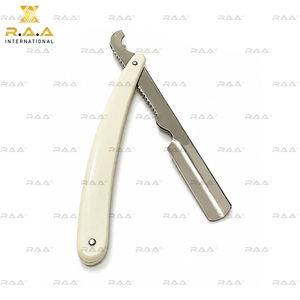 Rasoir de barbier en acier inoxydable, couteau pliant durable pour rasage avec logo personnalisé R.A.A - Product Image 5