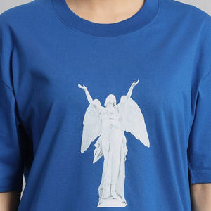 Conjunto de Dos Piezas Transpirable para Mujer Talla Grande, Mezcla de Poliéster/Algodón, Reversible, Ropa de Verano, Camisetas Estampadas, Conjunto de Pantalones Cortos Suaves - Product Image 5