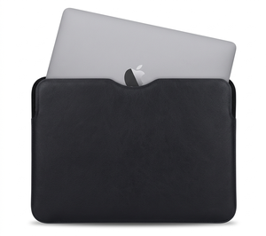 New Arrival Black Leather <b>Laptop</b> <b>Sleeve</b> for Air Protective Case Simple Minimalist Design From Indian Suppler In Bulk - Product Image 1
