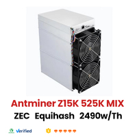 Bitmain Antminer Z15K 525KSol/s Zcash ZEC Miner Equihash ASIC Mining Machine 2483W 4.73J/KSol Rig de minage crypto refroidi par air