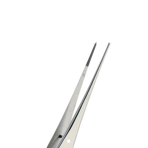 Pinces à tissus Treves 1x2 dents en acier inoxydable, instrument chirurgical certifié Preci HC-CL-187 STML - Product Image 2