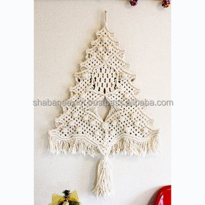 Décors suspendus de noël de haute qualité articles d'arbre en macramé tentures décor nouveauté macramé petit décor de noël - Product Image 6