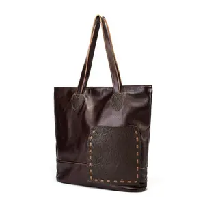 Soft Genuine Leather Luxury Brand Designer Large Shopper Women's Purse Handbag Tote Ladies Over The Shoulder Satchel LKU-0771