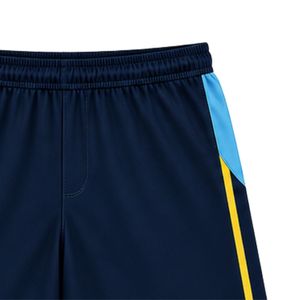 Shorts de basket-ball bleu marine et jaune pour hommes, uniforme sportif, tenue d'équipe athlétique, vêtements d'entraînement, vêtements de match, vêtements de performance - Product Image 5