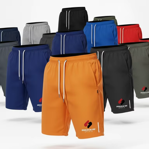 Pantalones Cortos Deportivos para Hombre, 100% Algodón, Sólidos, Transpirables, Cintura Elástica, Verano, Casuales, Logotipo Personalizado, Venta al Por Mayor - Product Image 2