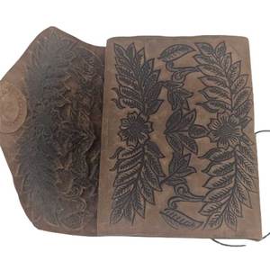 Cuaderno de Cuero Genuino Hecho en India de Alta Calidad, Tamaño A5, 200 Páginas, Portátil, para Oficina, Estudio y Viajes - Product Image 1