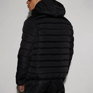 Veste matelassée unisexe personnalisée de haute qualité, style décontracté, col montant brillant, à capuche, vente en gros, toutes tailles - Product Image 3