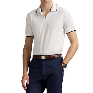 Camisa de Manga Corta con Cuello para Hombre, Corte Entallado, Tejido de Punto Sólido, Estilo Casual Elegante, Suave, Elástica, Transpirable, 100% Algodón, Moderna y Ajustada - Product Image 2