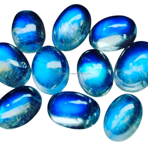 High Quality Loose Birthstone Wholesale Lot Smooth White <b>Rainbow</b> Moonstone Natural Gemstone for Jewelry FAIJAN GEMS Third Party - Product Image 1
