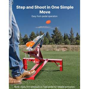 Lanceur de cibles de tir à l'arc à pédale à angle réglable, portée de plus de 30 yards, lanceur de cibles individuelles/doubles, accessoires pour cibles de tir à l'arc - Product Image 3